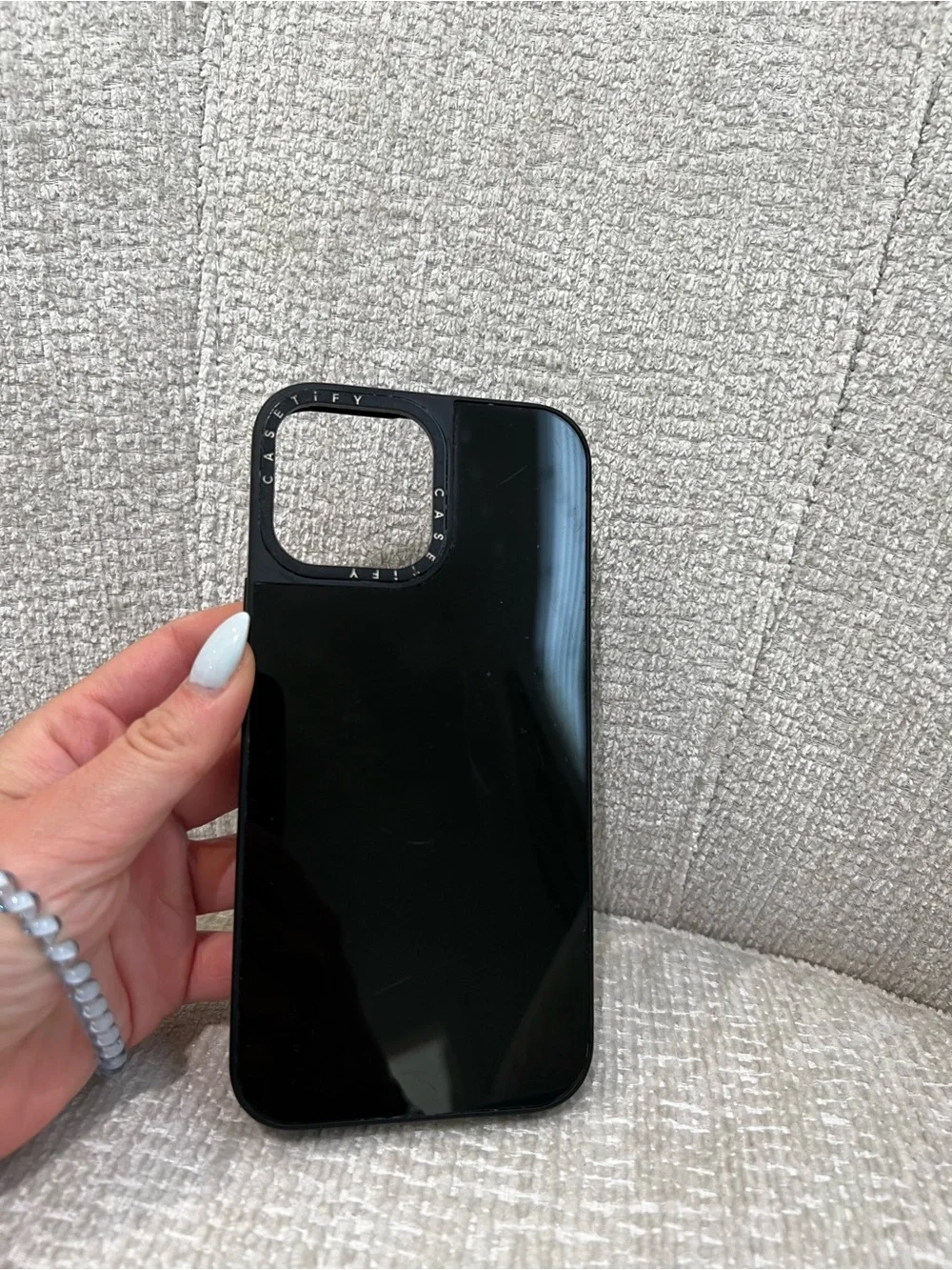 Apple 13 pro max Casetify Black Glossy Phone Case - Sleek Protection